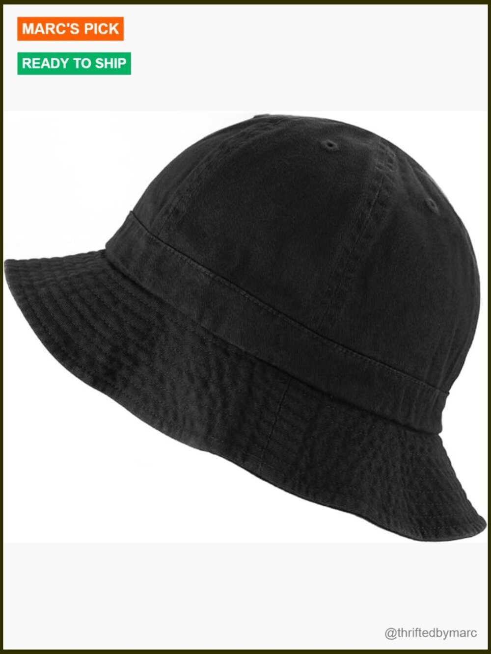 Unisex 100% Cotton Bucket Hat Long Brim Packable Sun Hat